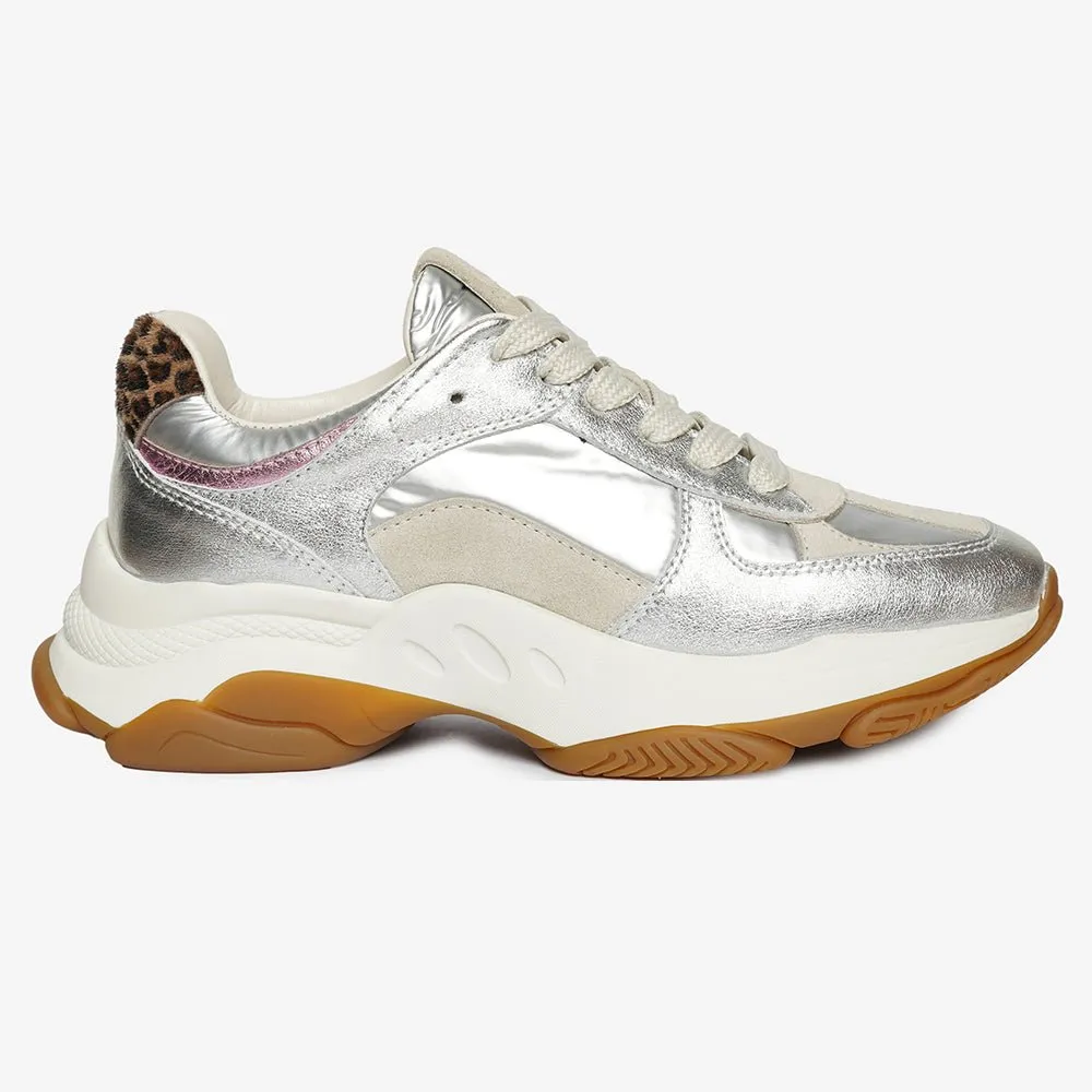 Greyder Women's Stylish Everyday Sneakers In Silver