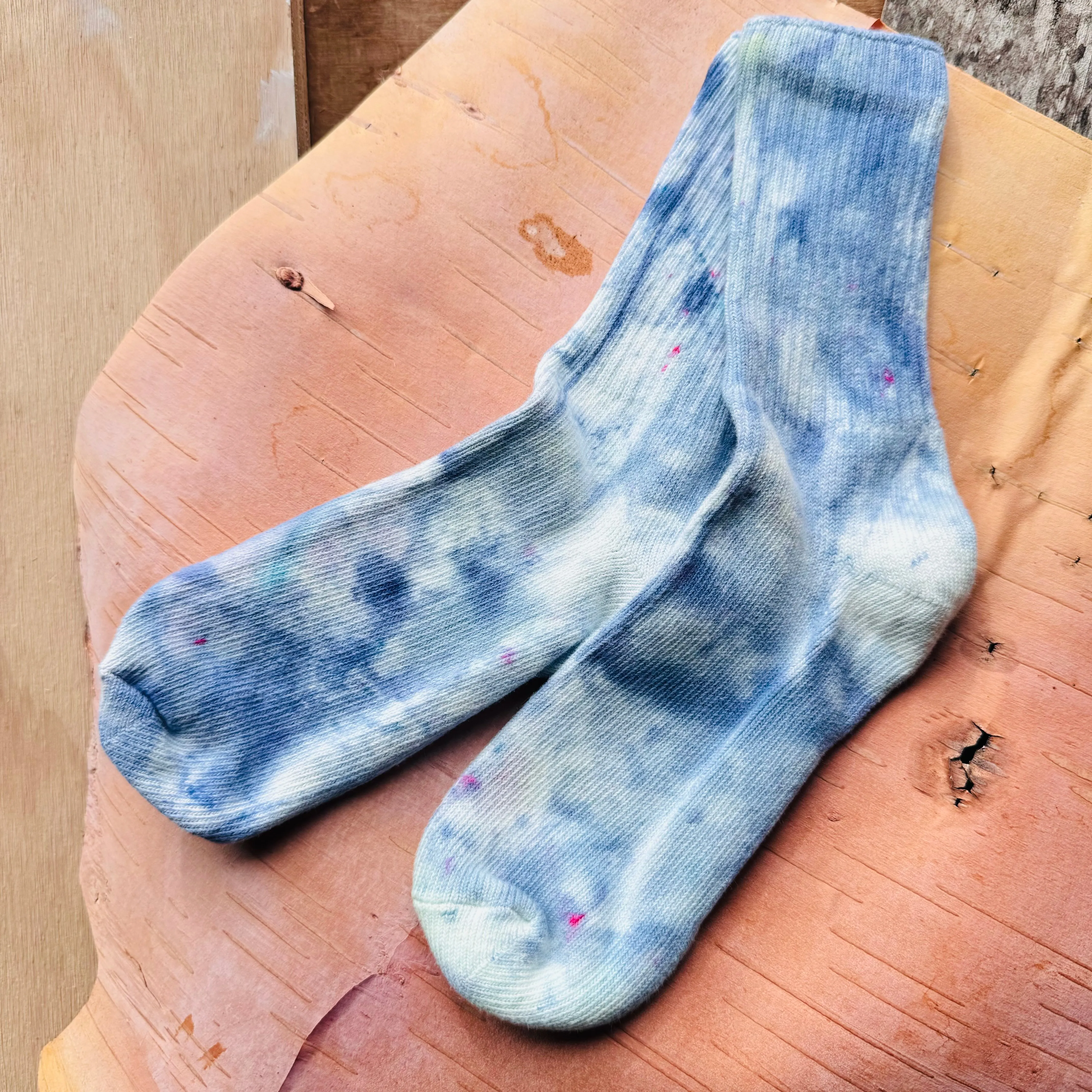 Hand Dyed Cotton Socks- Random Dyed by Scarfshop 1-4