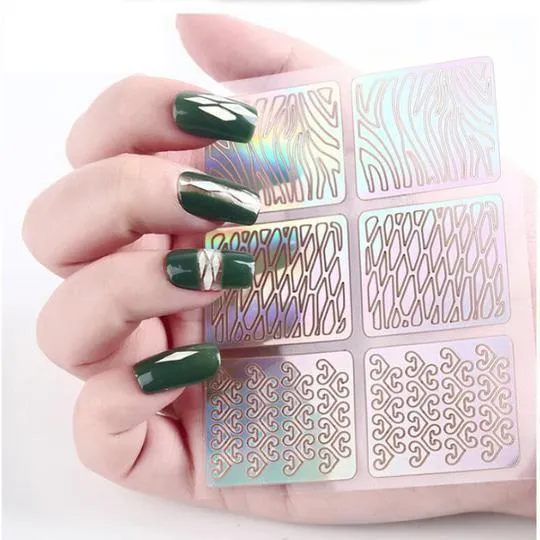 Hollow Nail Stencil Stickers