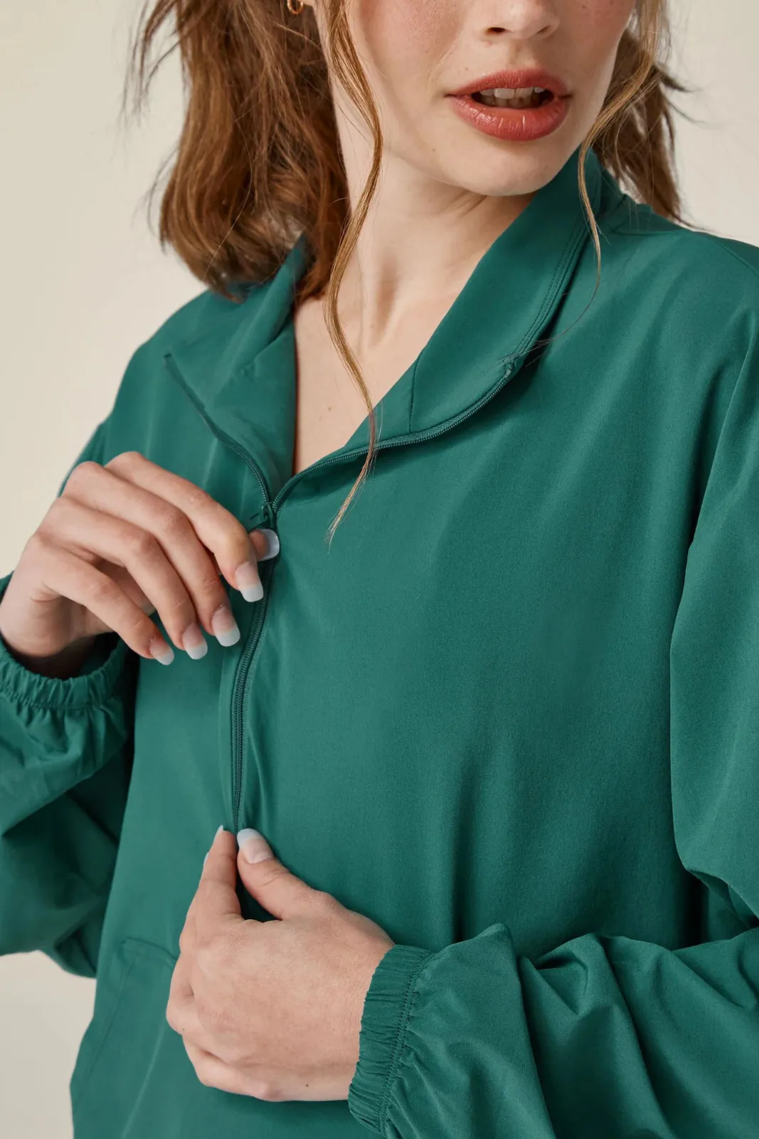 In Stride Half Zip Pullover, Lunar Teal
