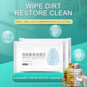 Jacket Cleaner Wipes | Wash-Free Cleaning Wipes for Downwear[Set of 2]