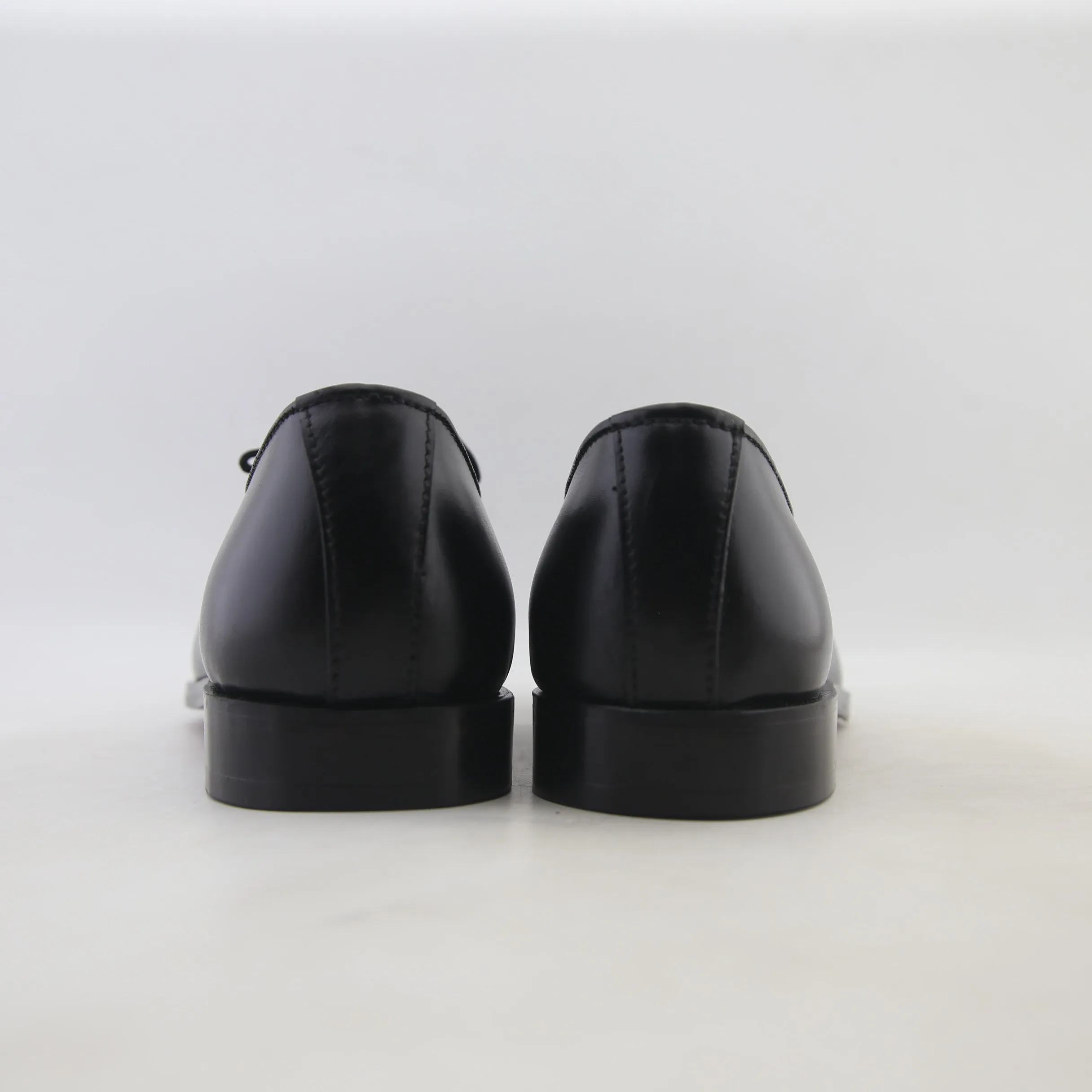 Men - Leather Formal Shoes - (Black) (Handmade)