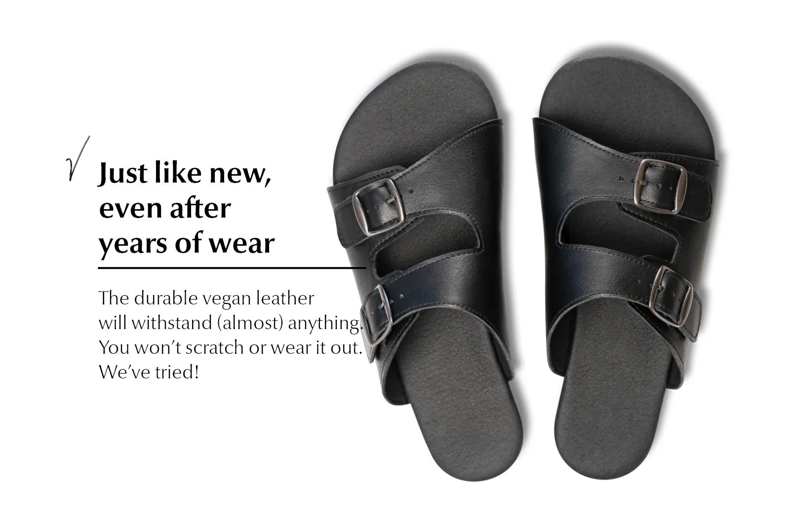 Men’s barefoot slip-on sandals black