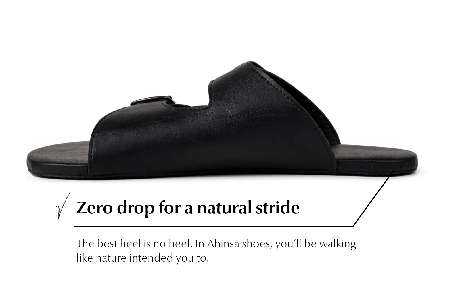 Men’s barefoot slip-on sandals black