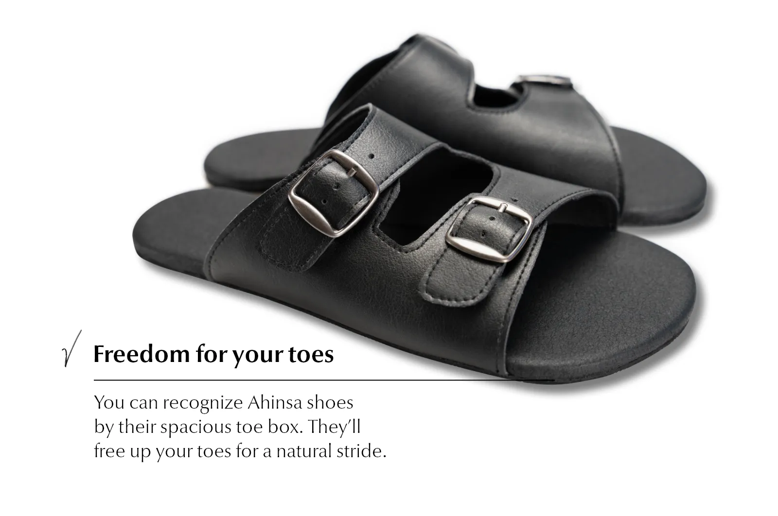 Men’s barefoot slip-on sandals black