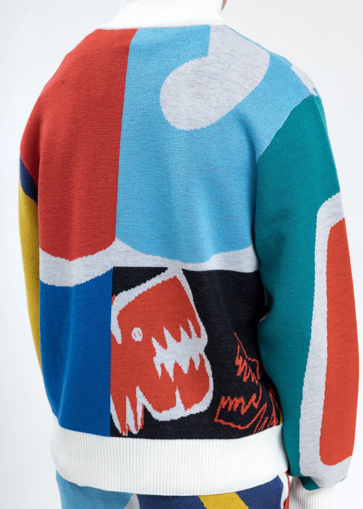 Multicolor Merino Wool Flag Track Jacket