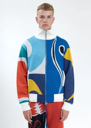 Multicolor Merino Wool Flag Track Jacket