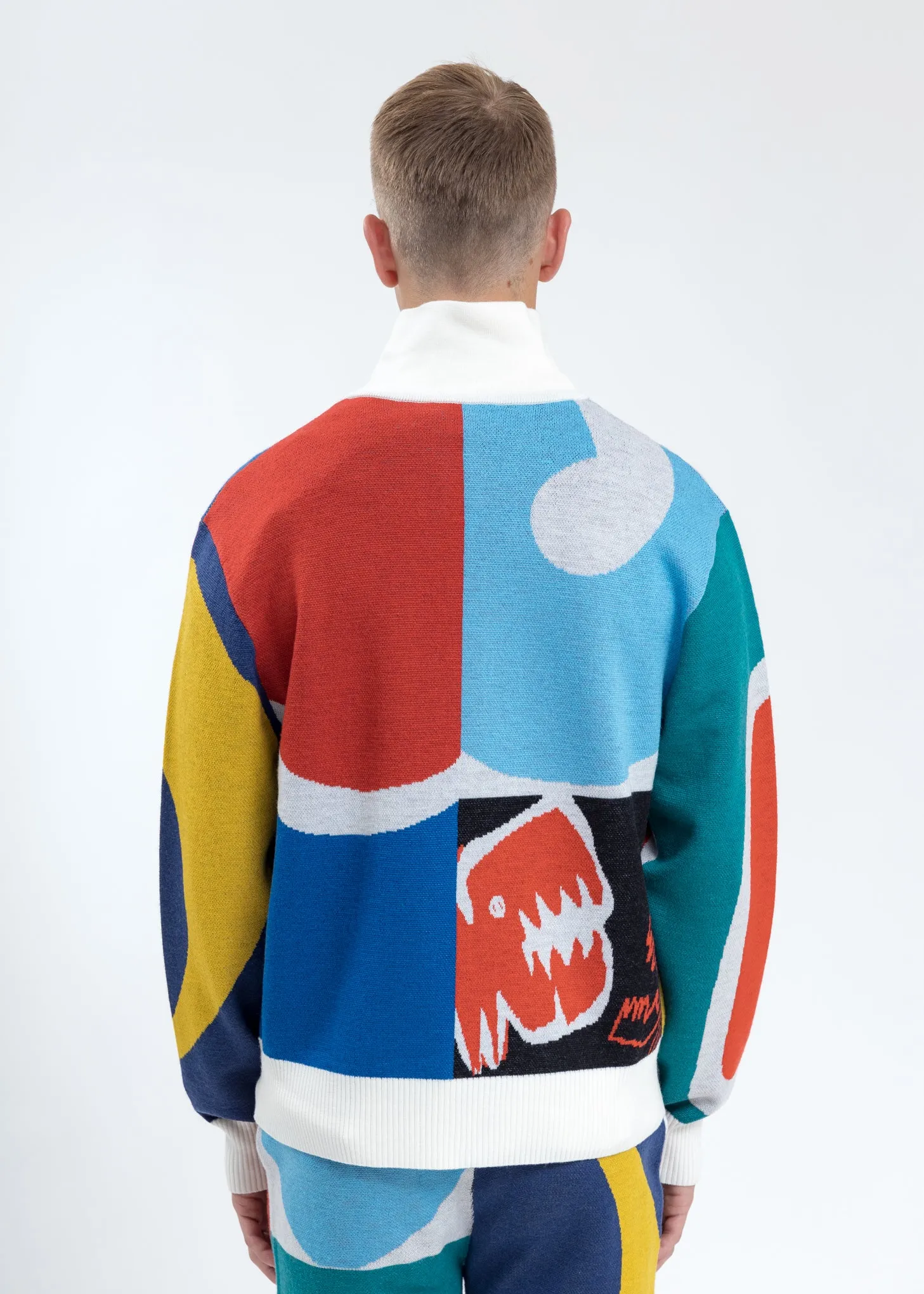 Multicolor Merino Wool Flag Track Jacket