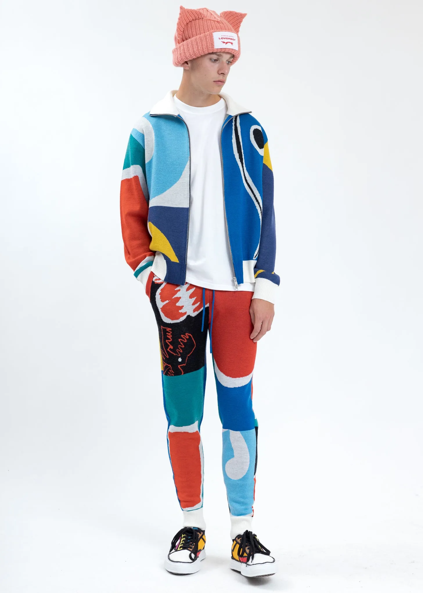 Multicolor Merino Wool Flag Track Jacket