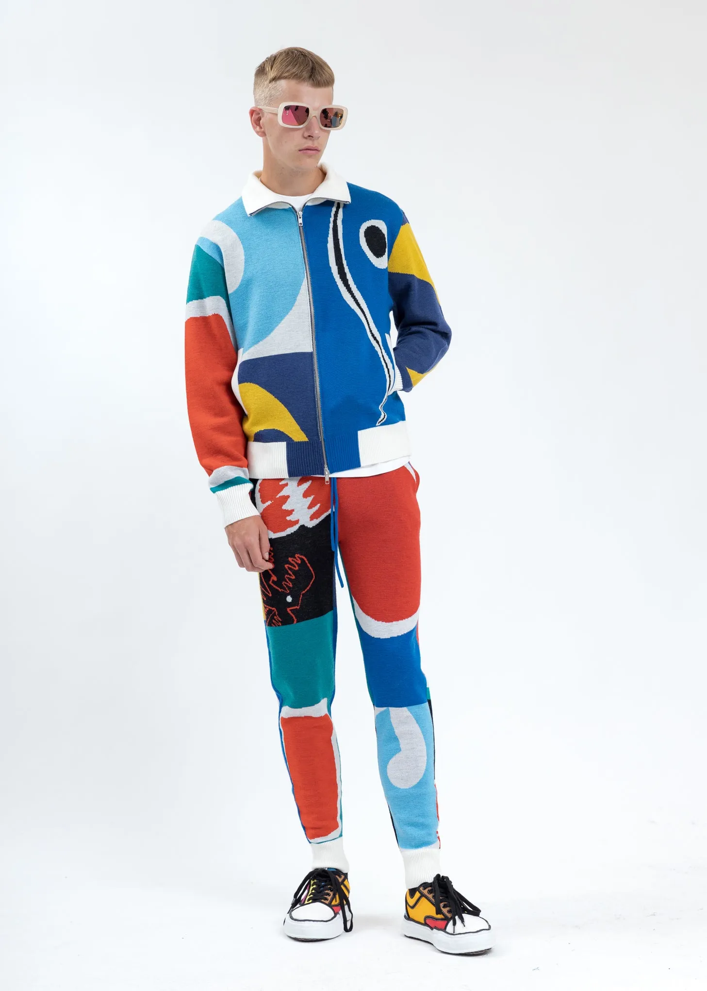 Multicolor Merino Wool Flag Track Jacket
