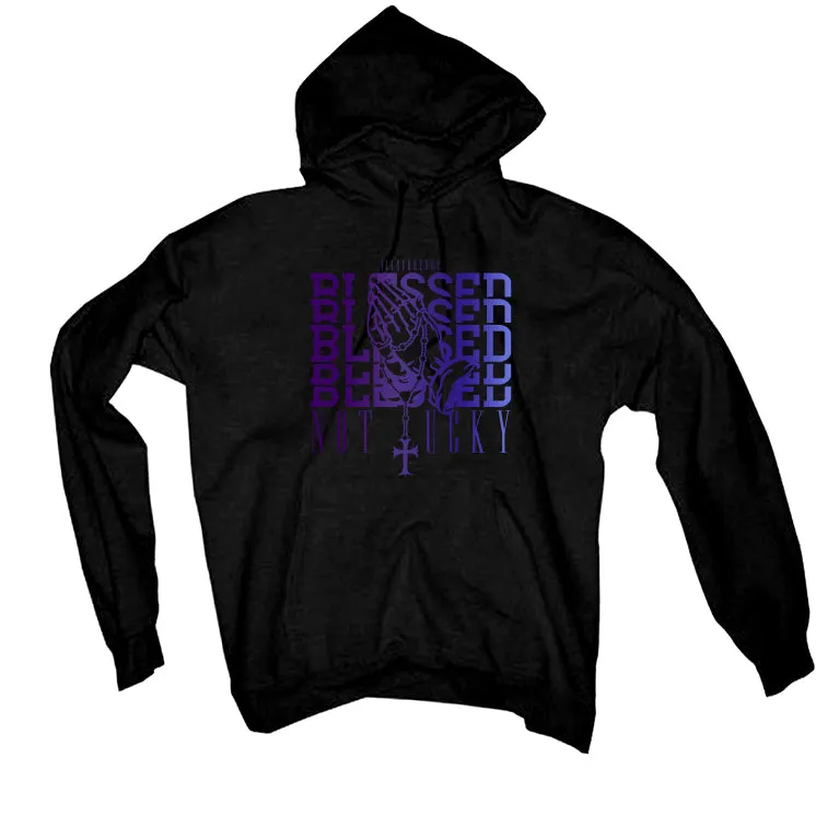 Nike Air Foamposite One “Eggplant” | illcurrency Black T-Shirt (Blessed not lucky)