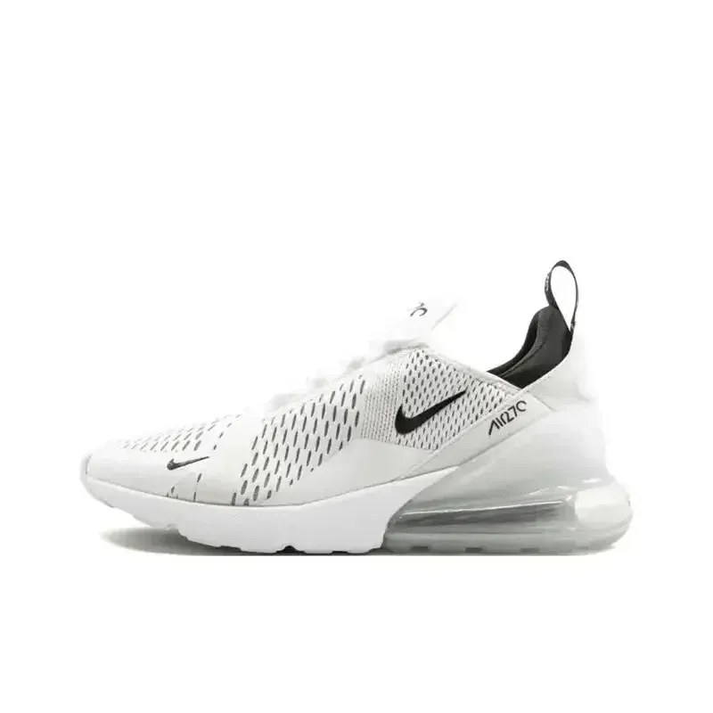 Nike Air Max 270 Men's Women's Running Shoes Retro Shock-absorbing Non-slip Low-top Air Cushion Casual Running Shoes Pink Purple