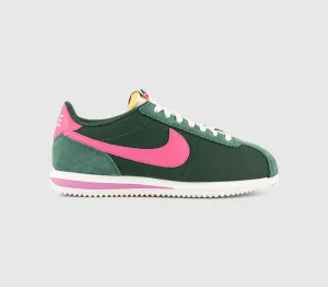 Nike Cortez Trainers Fir Pinksicle Sail Team Orange