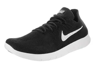 Nike Men's Free Rn Flyknit 2017 Black/White Black Running Shoe 11.5 Men US