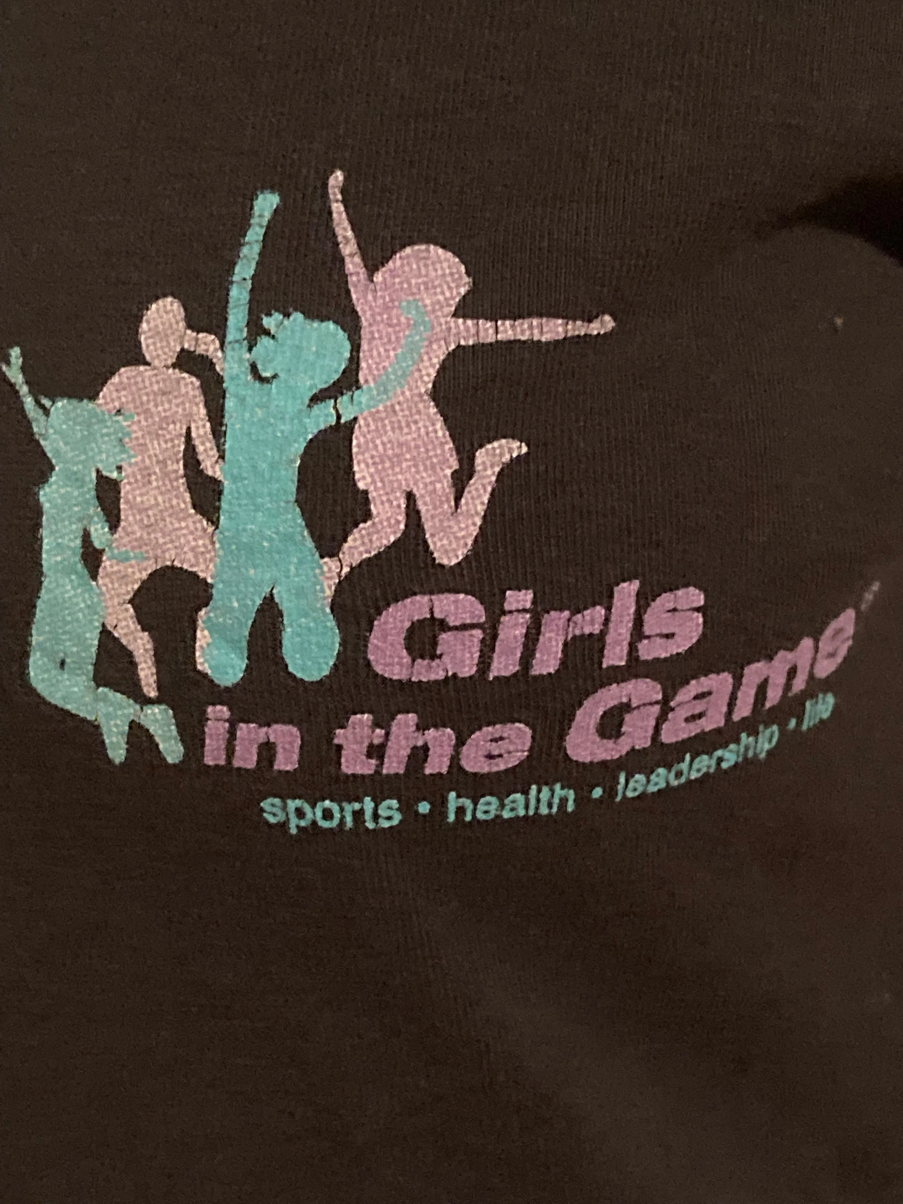 NIKE "GIRLS IN THE GAME" SPORTS HEALTH LEADERSHIP LIFE Graphic Print Dri Fit Adult T-Shirt Tee Shirt M Medium MD Black Shirt