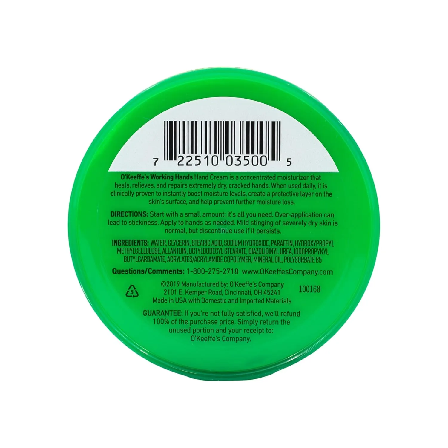 O'Keeffe's Working Hands Hand Cream for Extremely Dry; Cracked Hands; 3.4 Ounce Jar