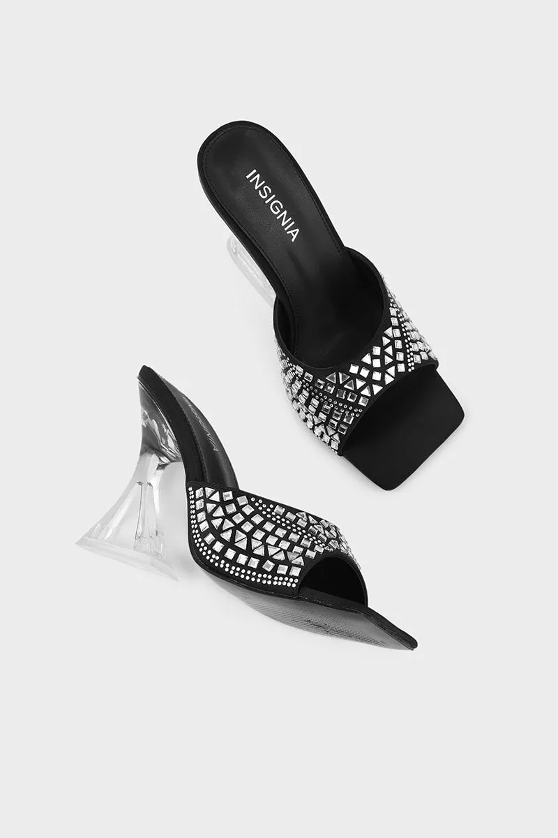 Party Wear Slip On I29292-Black