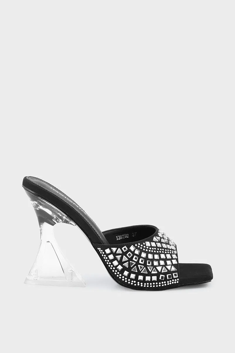 Party Wear Slip On I29292-Black