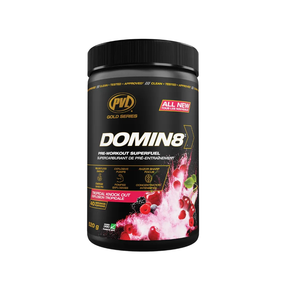 PVL - (Gold Series) DOMIN8 Pre-Workout 520g