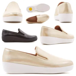 "AS IS" FitFlop Superskate Leather SlipOn Shoe