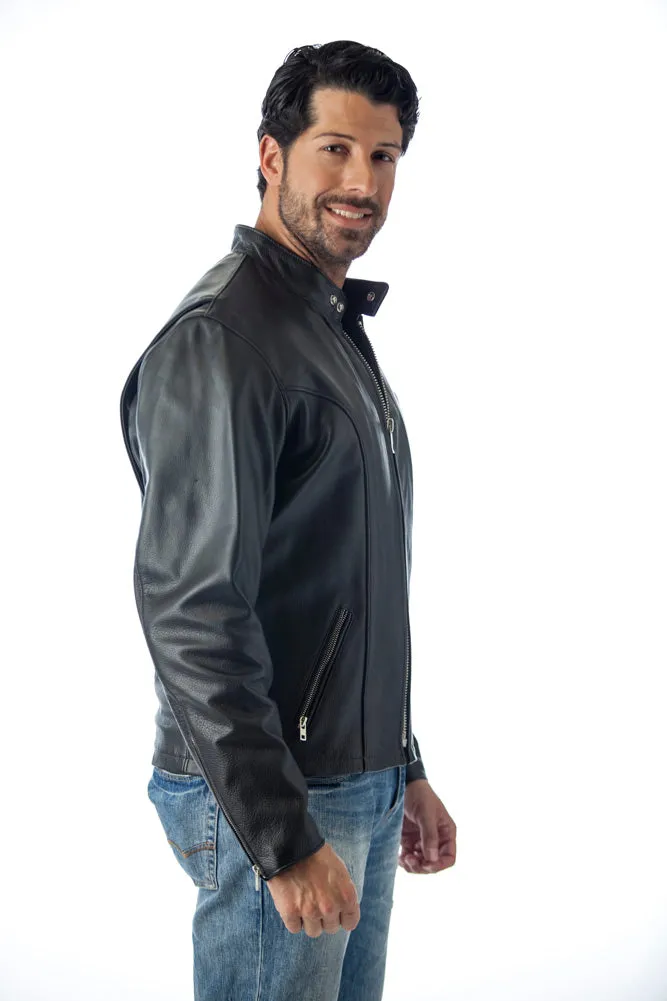 REED Classic Motorcycle Leather Jacket Big and Tall Made in USA