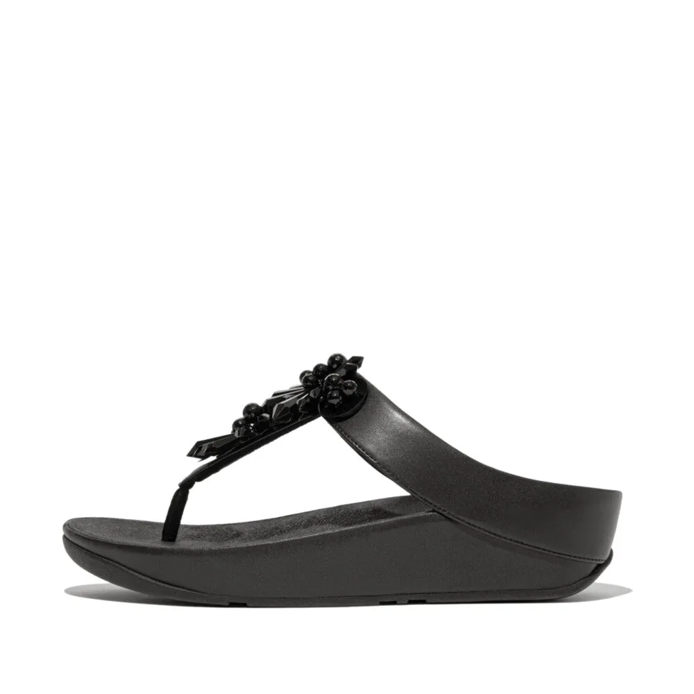 RUMBA Starbust-Bead Toe-Post Sandals