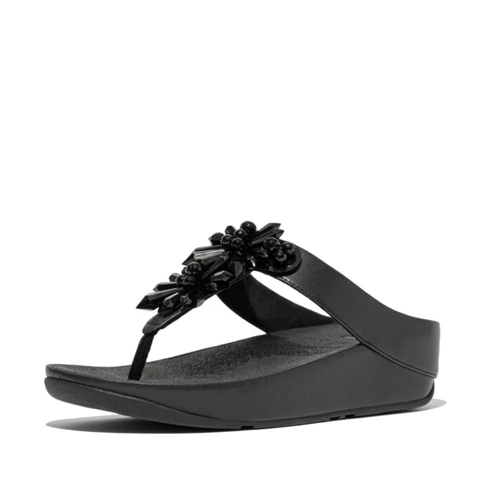 RUMBA Starbust-Bead Toe-Post Sandals