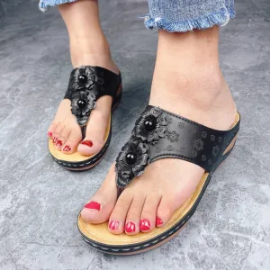 Sandals with Arch Support Anti-Slip Vintage Flip Flop comfortable slippers
