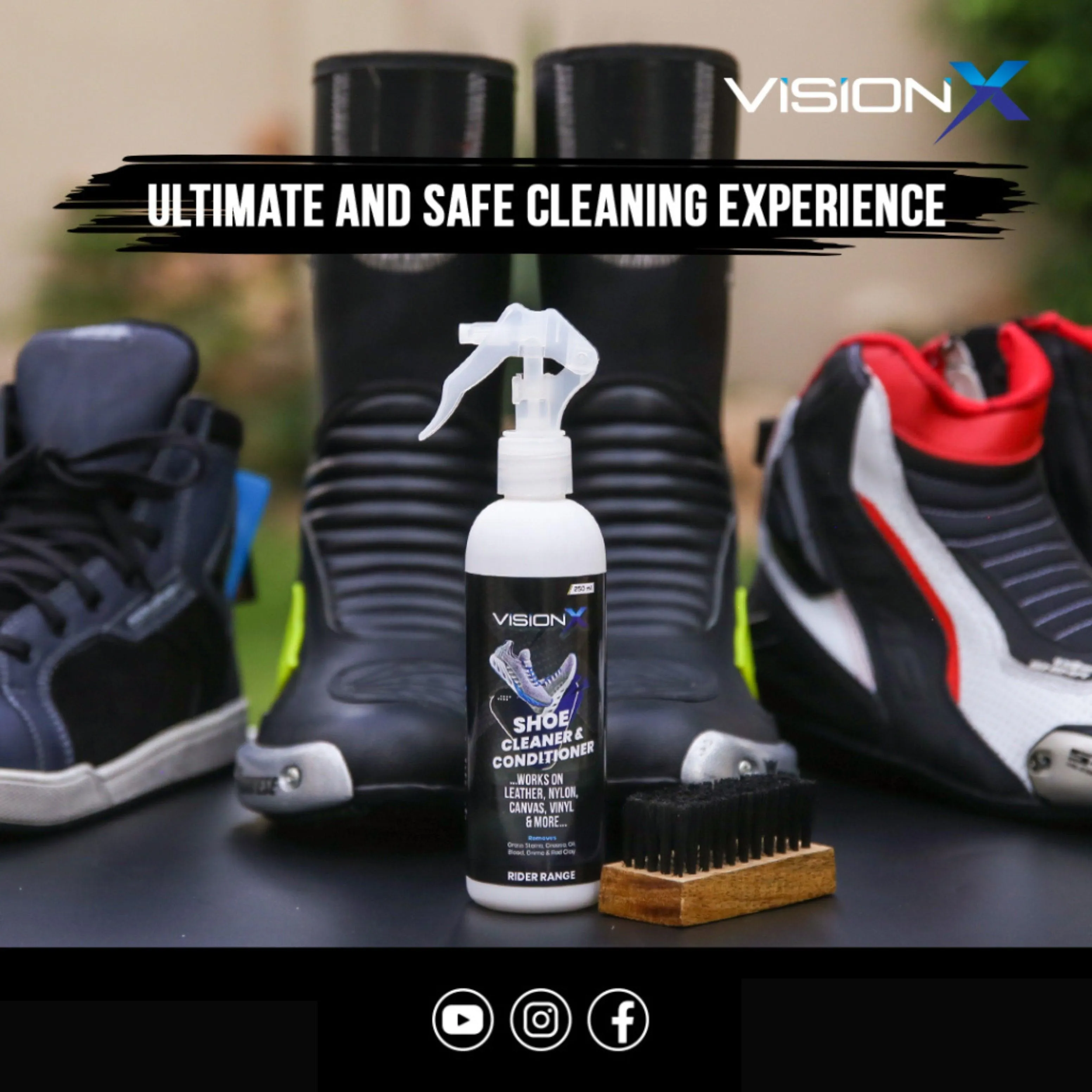 Shoe Cleaner kit for Sneakers, Jordan Shoes, Athletic Shoes and More (Best Shoe Cleaner)- VisionX