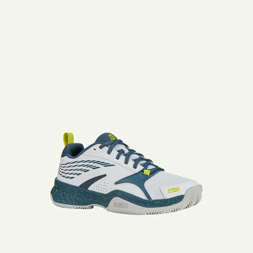 SPEEDEx Padel Men's Shoes - White/Indian Teal/Evening Primrose