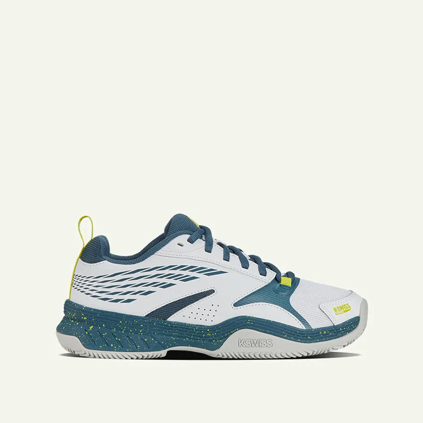SPEEDEx Padel Men's Shoes - White/Indian Teal/Evening Primrose