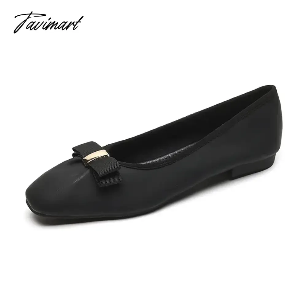 TAVIMART -  spring and autumn women's shoes Korean style work and party wear Ladies' casual flats mary jane boat shoes Large size 41-43