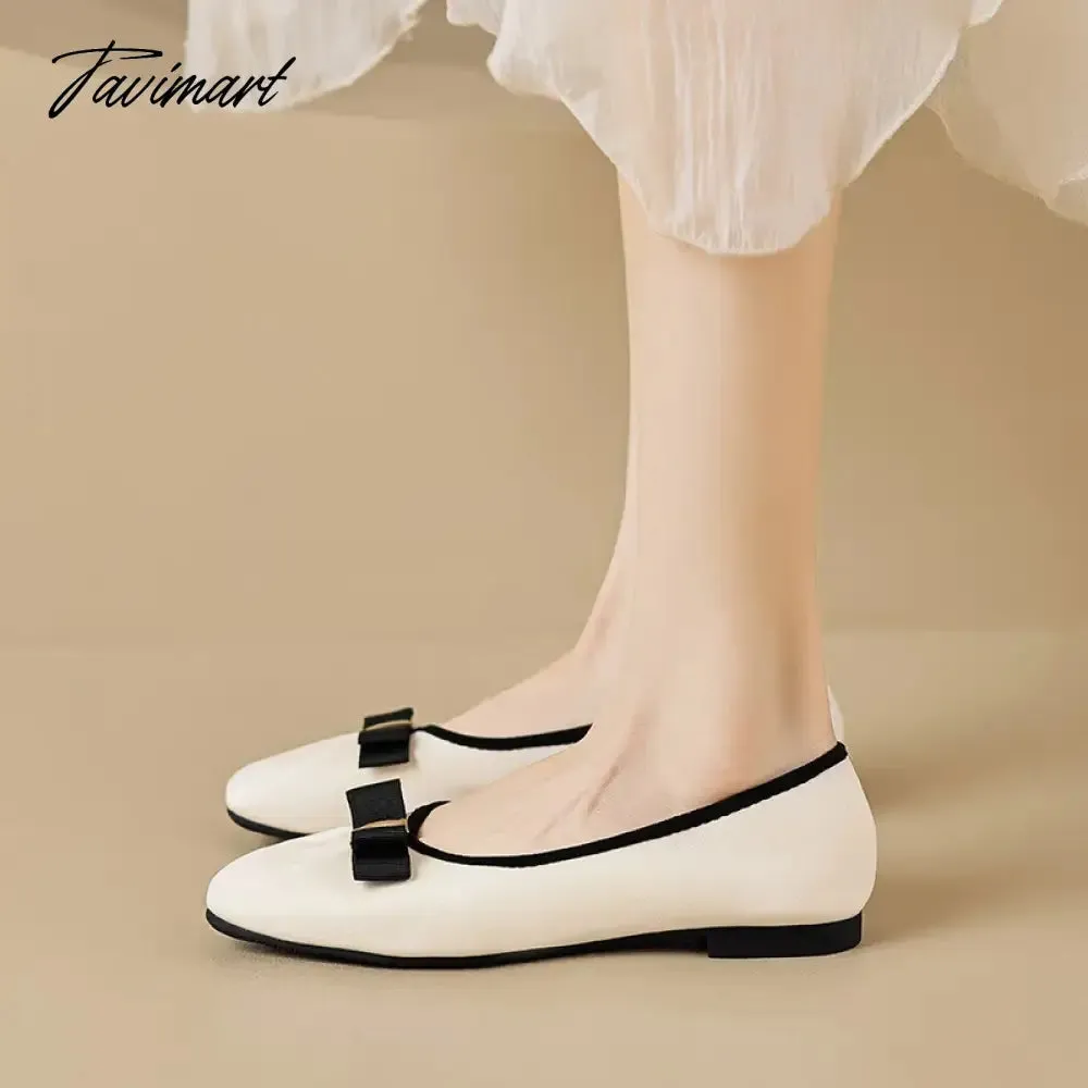 TAVIMART -  spring and autumn women's shoes Korean style work and party wear Ladies' casual flats mary jane boat shoes Large size 41-43
