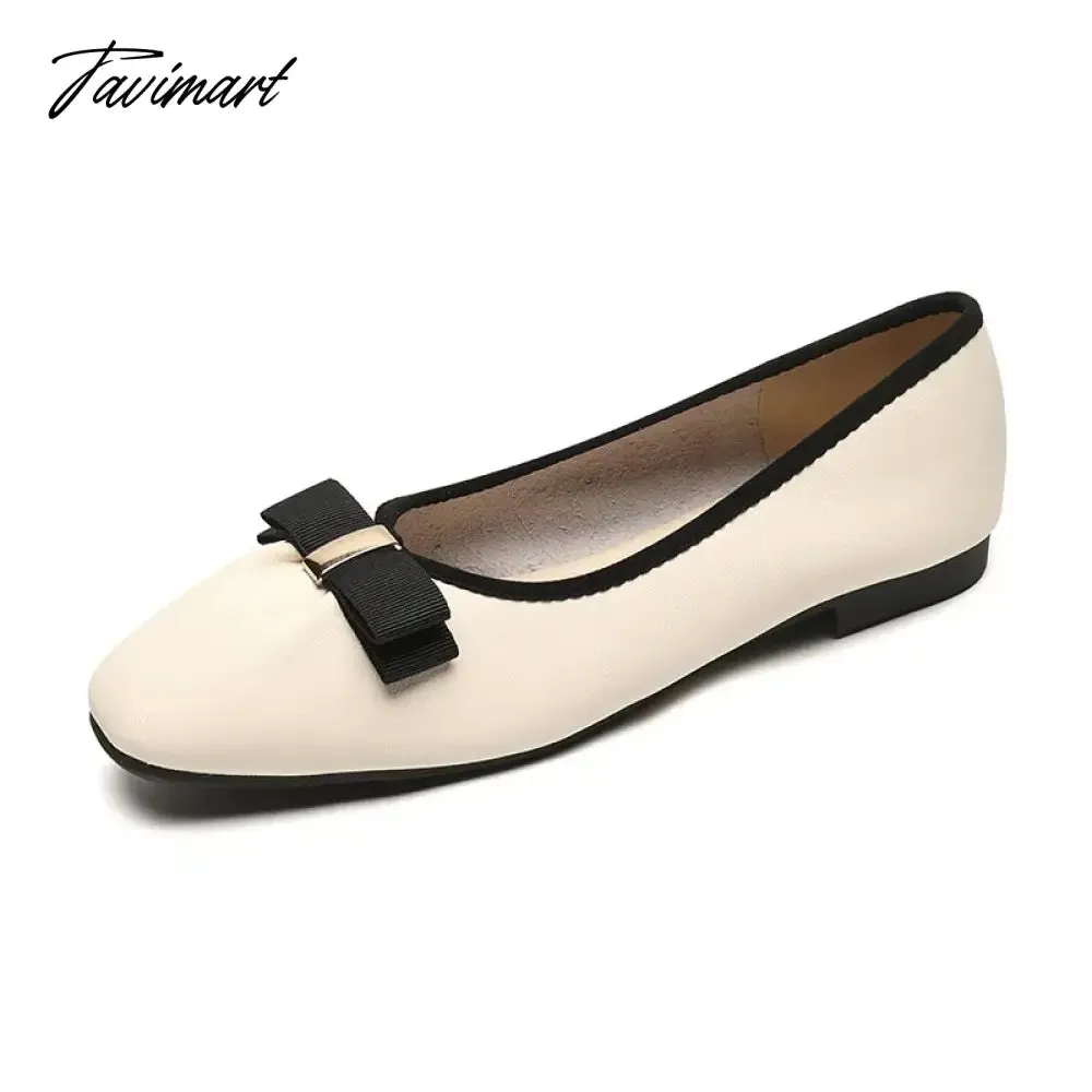 TAVIMART -  spring and autumn women's shoes Korean style work and party wear Ladies' casual flats mary jane boat shoes Large size 41-43