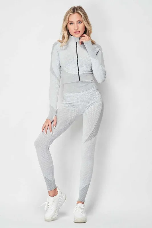 Textured Scuba 2-Piece Set (New Colors)