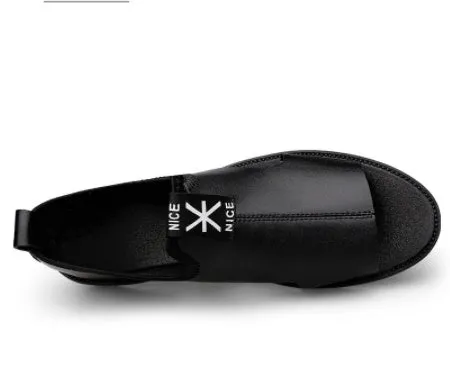 Toed First Layer Cowhide Sandals Men's Bag Heel Side Empty Leather Beach Non-slip Wear-resistant
