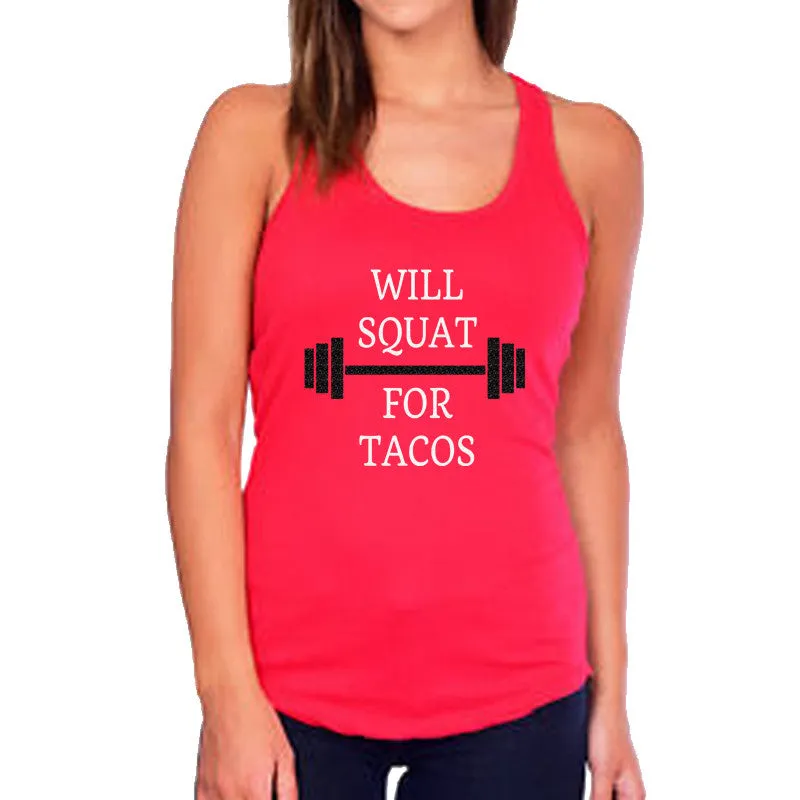 Will Squat for Tacos Tank Top
