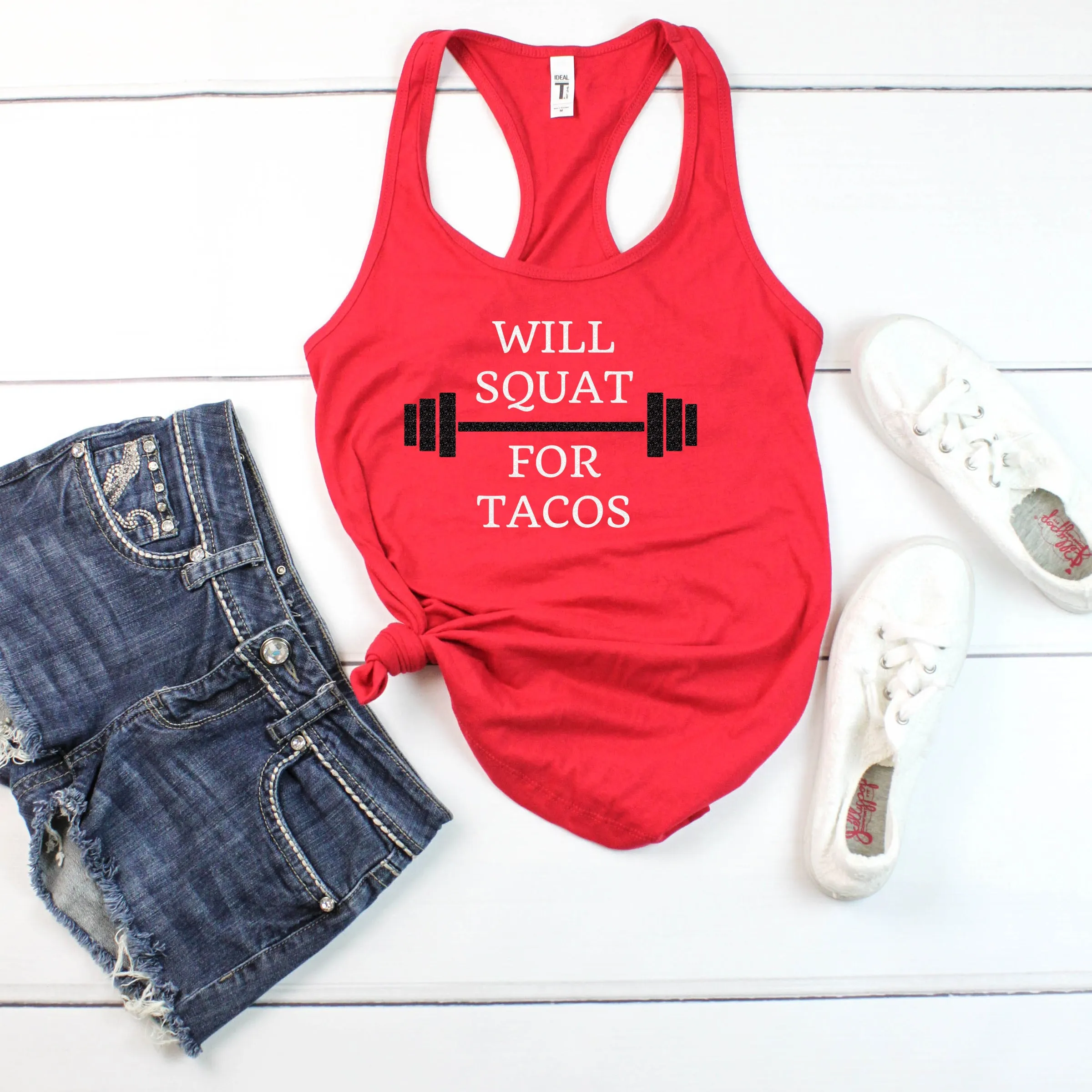 Will Squat for Tacos Tank Top