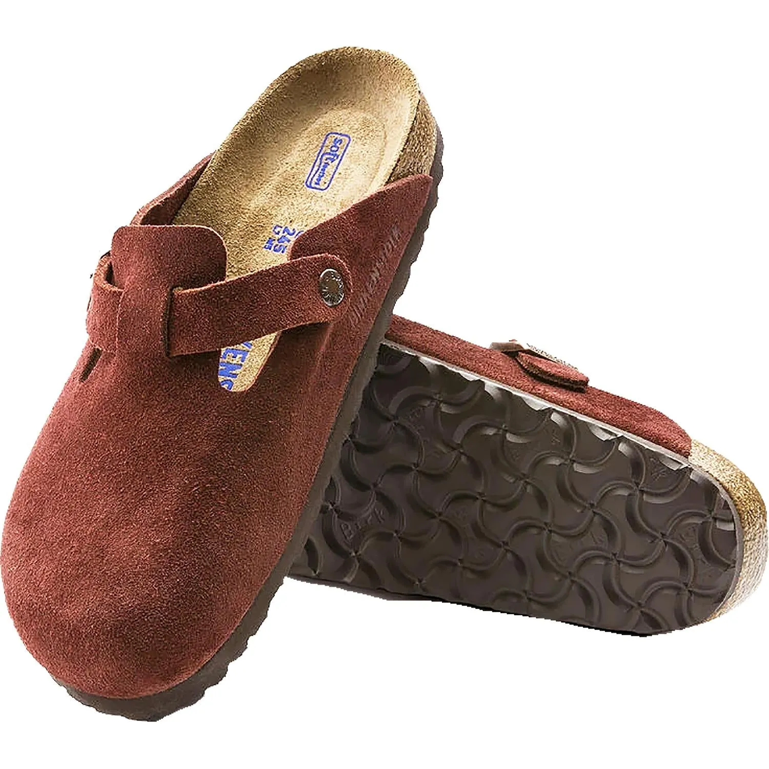 Women's Birkenstock Boston Soft Footbed Port Suede