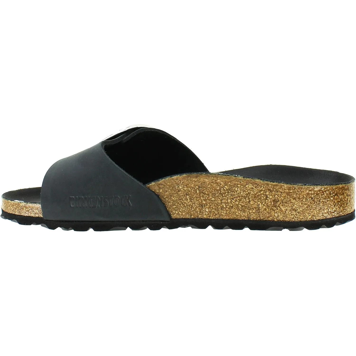 Women's Birkenstock Madrid Big Buckle Black Oiled Leather
