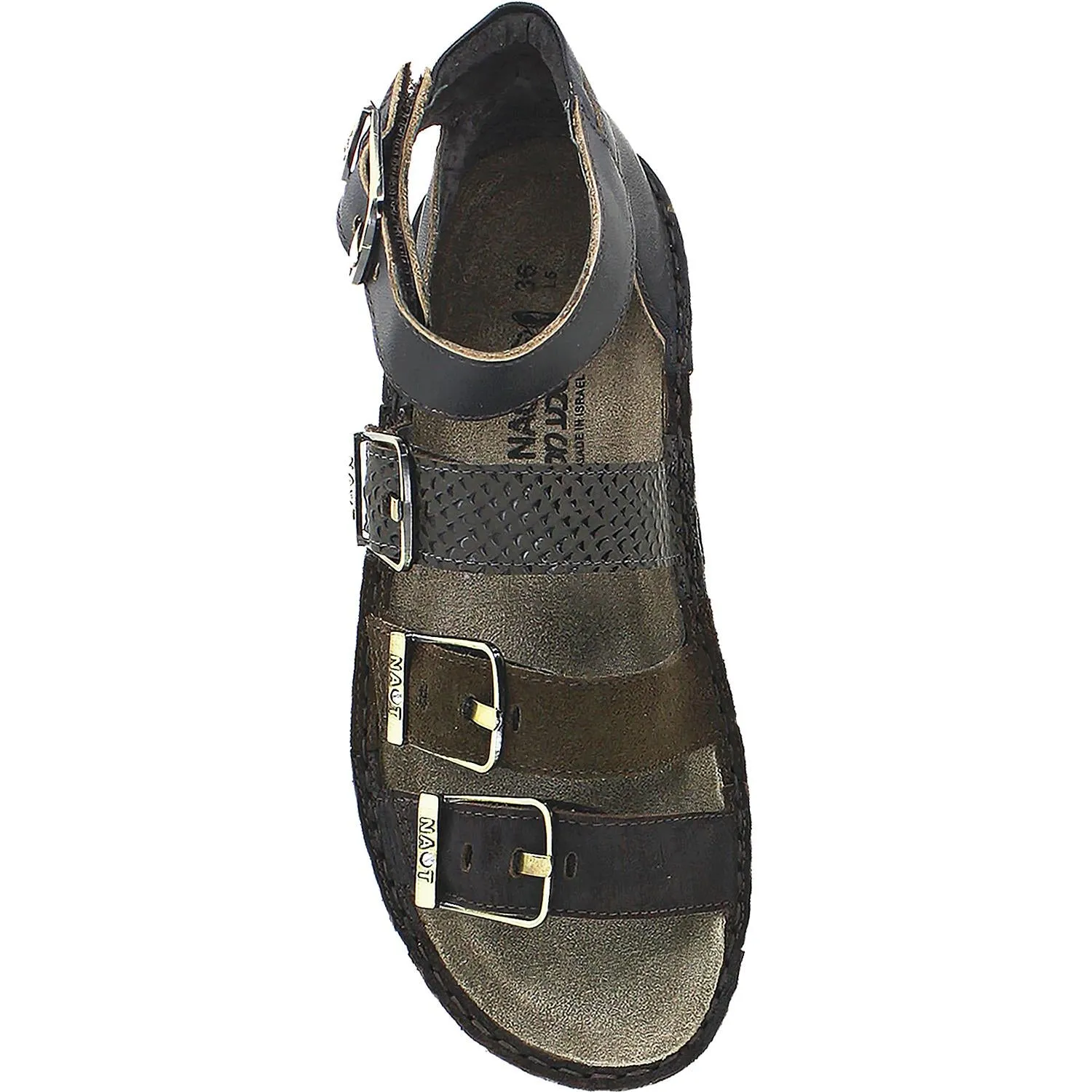 Women's Naot Begonia Mine/Hash/Brown/Volcanic Leather/Suede