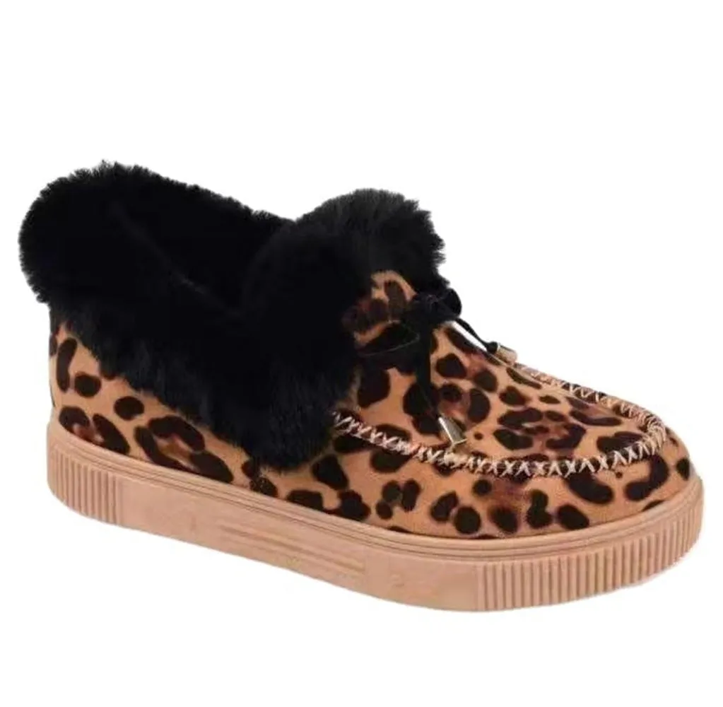 Women's Round Toe Fleece Thick Warm Cotton Shoes