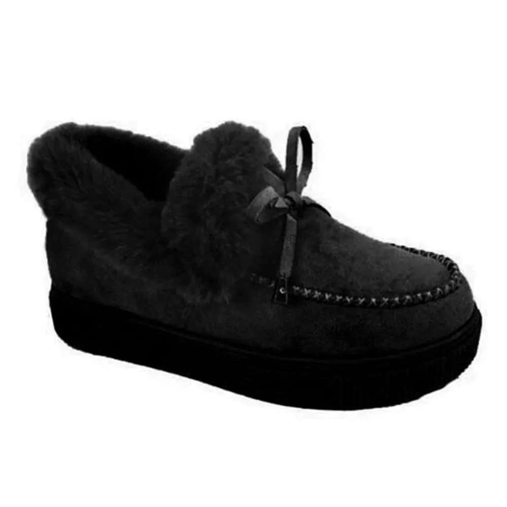 Women's Round Toe Fleece Thick Warm Cotton Shoes