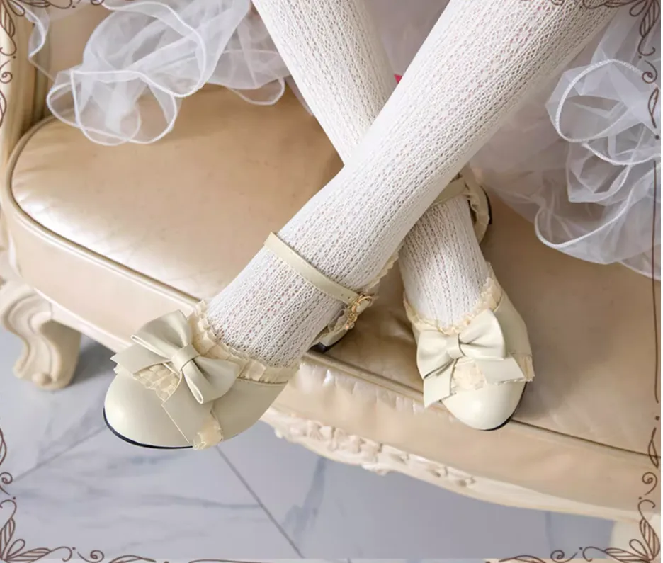 Yana~Sweet Lolita Shoes Round Toe Students Chunky Heel