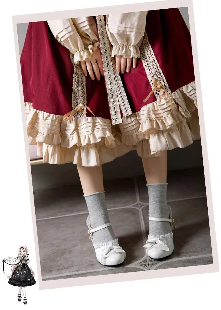 Yana~Sweet Lolita Shoes Round Toe Students Chunky Heel