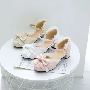 Yana~Sweet Lolita Shoes Round Toe Students Chunky Heel