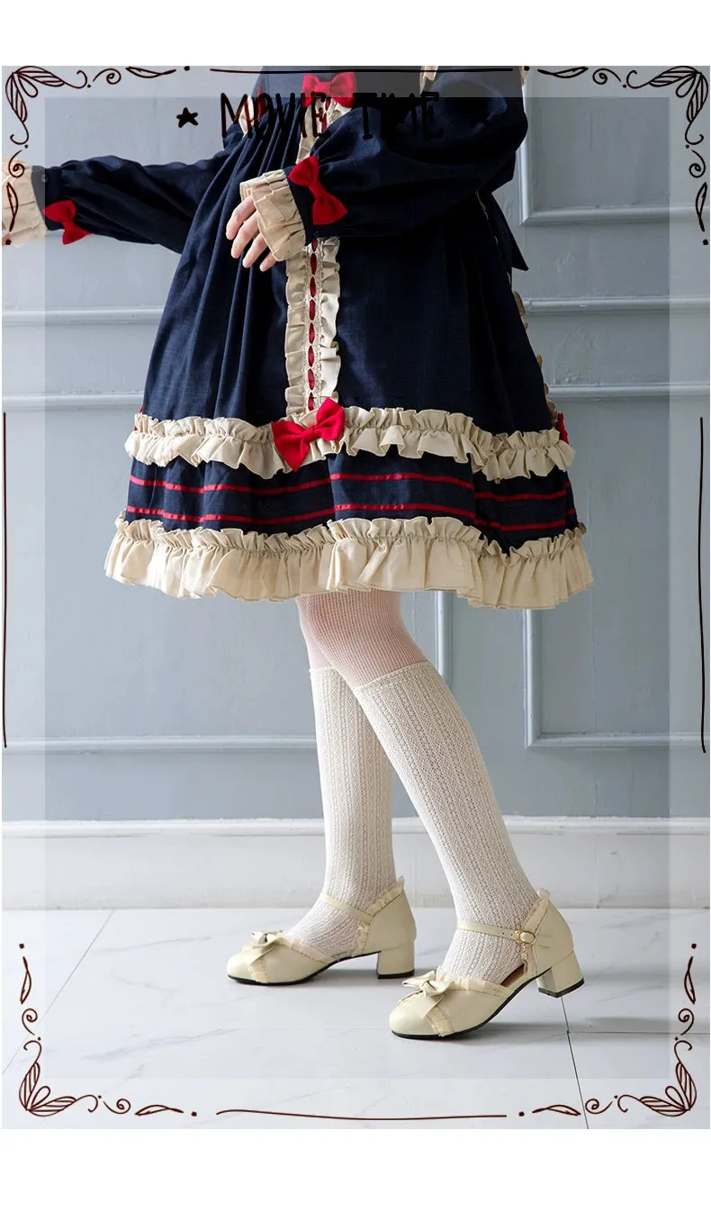 Yana~Sweet Lolita Shoes Round Toe Students Chunky Heel